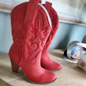 NWOT..Absolutely adorable ruby red ladies cowboy boots!